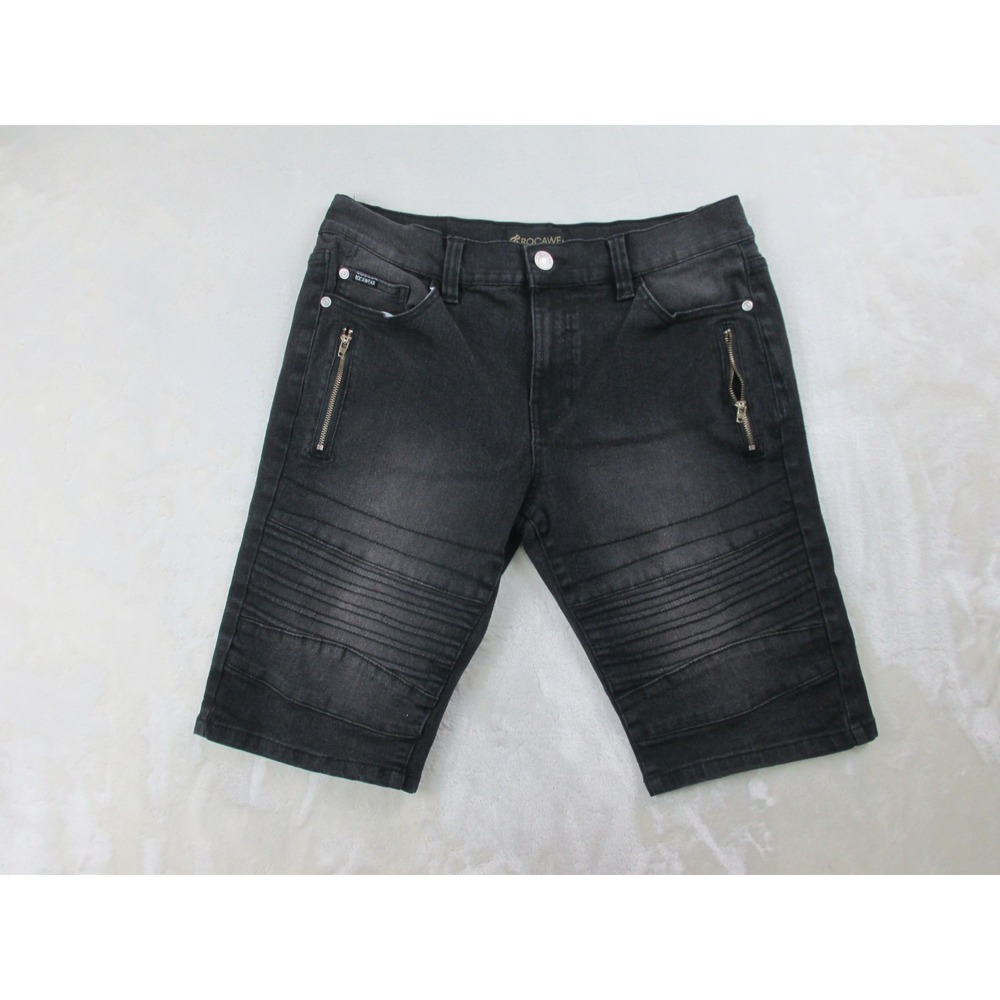 Rocawear Jean Shorts Mens 32 Black Denim Pocket Y2K Streetwear Cotton